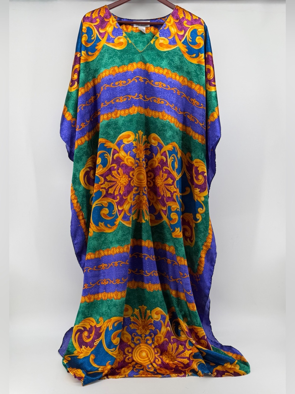 Winlar Satin Baroque Medallion Caftan Dress Size Fits Most Regalcore Whimsigoth